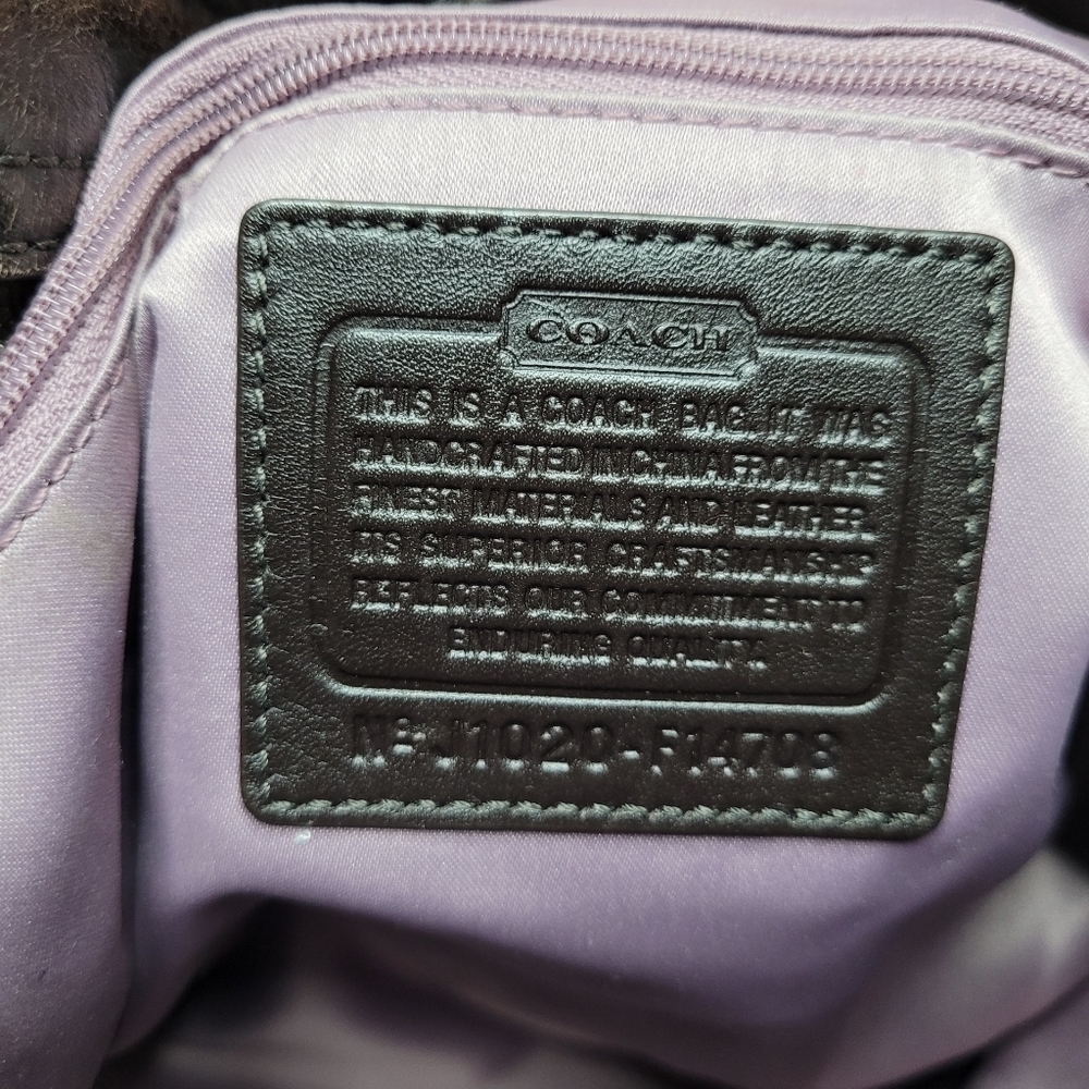 Coach Signature C's Zoe Canvas Hobo J1020-F14708 - Picture 12 of 14